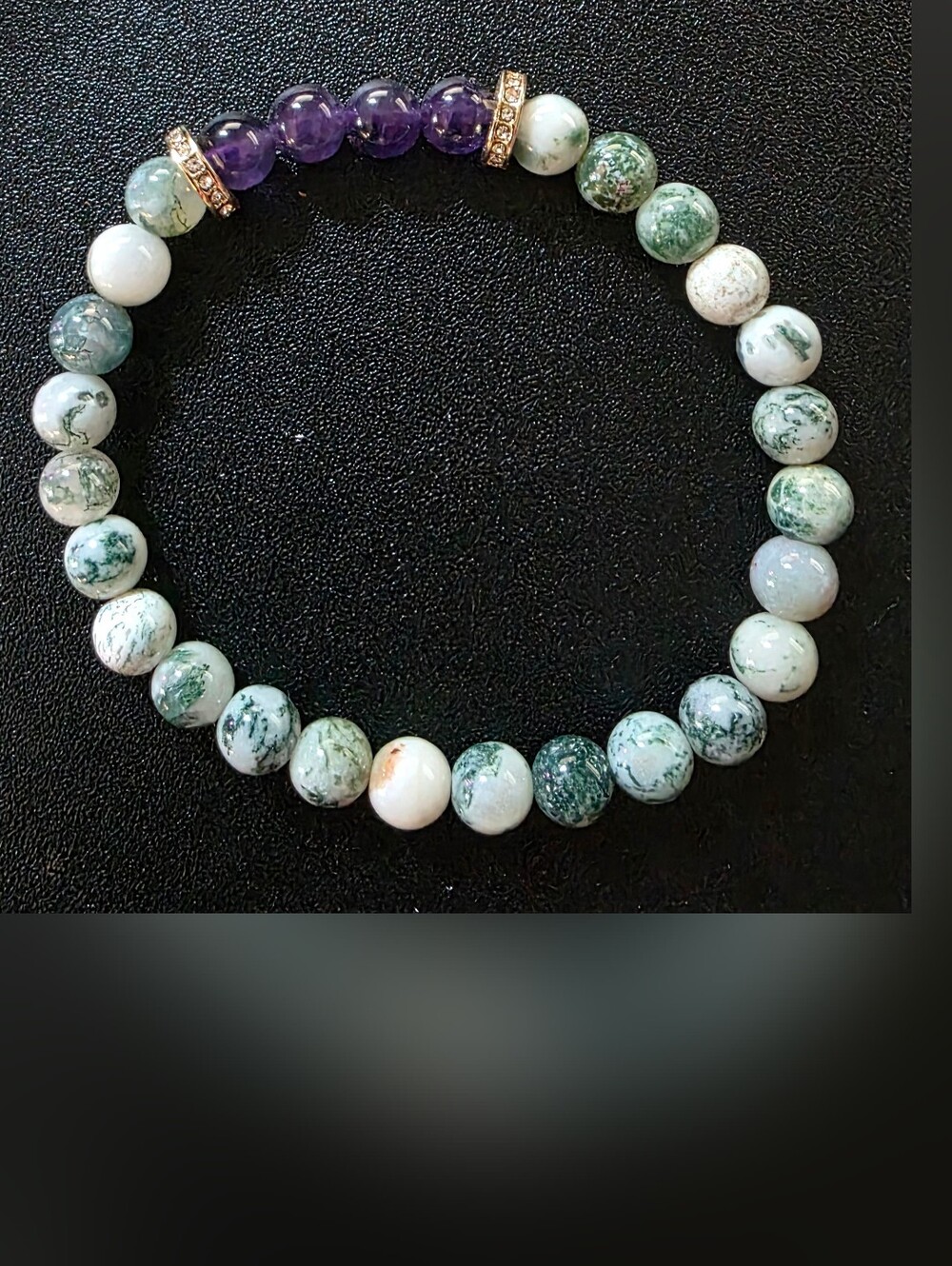 Tree Agate and amethyst bracelet